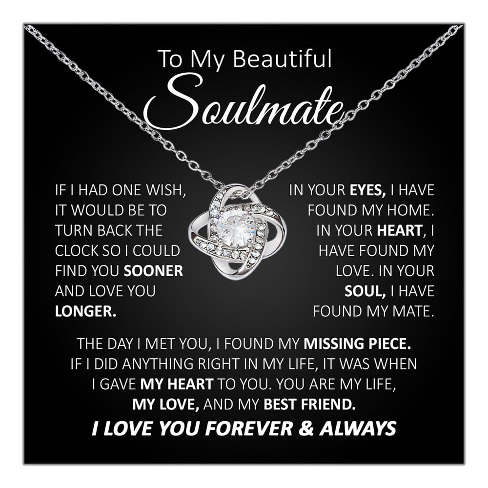 To My Beautiful Soulmate | Love Knot Necklace | For Her