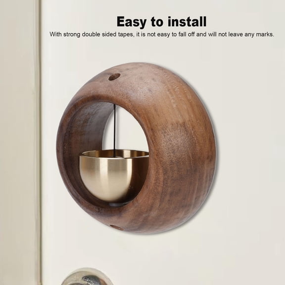 Beautiful Sound Door Bell, Self,Stick, Copper Walnut, Welcoming <span Style="background:red"></span> For Home Or Retail
