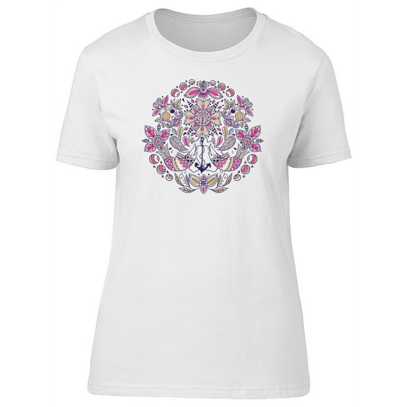 Beautiful Spring Floral Paisley T-Shirt Women -Image by Shutterstock, Female XX-Large