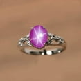 thumbnail image 1 of Beautiful Star Ruby Sterling Silver / Lindy Star Ruby Women Dainty Elegant Ring, 1 of 2