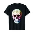 thumbnail image 1 of Beautiful Steampunk Multicolor Gear Skull Cotton T-Shirt, 1 of 5