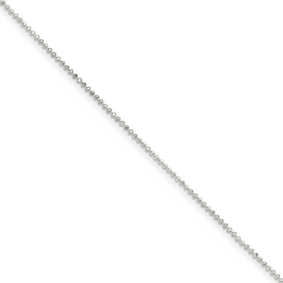 Beautiful Sterling Silver 1.05mm Square Beaded Chain