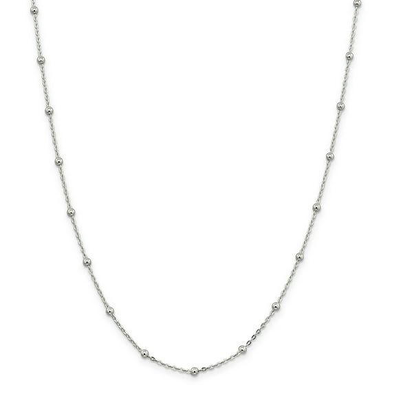 Beautiful Sterling Silver 1.3mm Beaded Chain