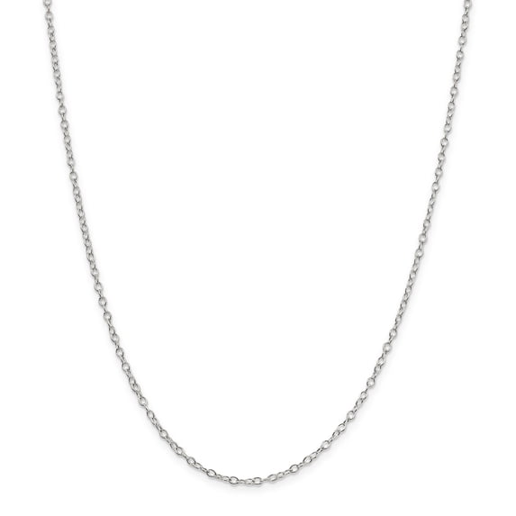 Beautiful Sterling Silver 2.25mm Oval cable chain