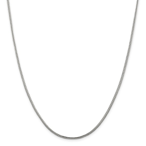 Beautiful Sterling Silver 2mm Diamond-cut Round Franco Chain