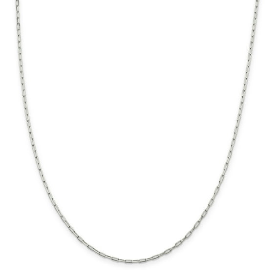 Beautiful Sterling Silver 2mm Elongated Open Link Chain