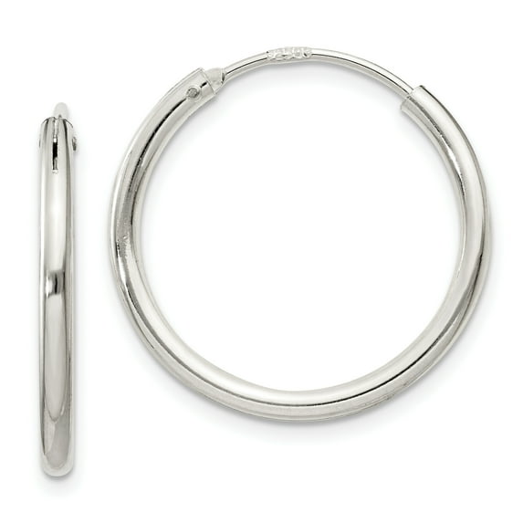 Beautiful Sterling Silver 2mm Hoop Earrings