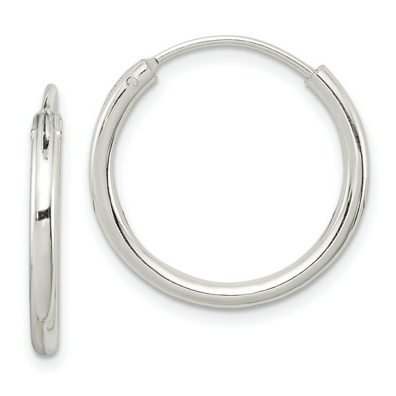 Beautiful Sterling Silver 2mm Hoop Earrings