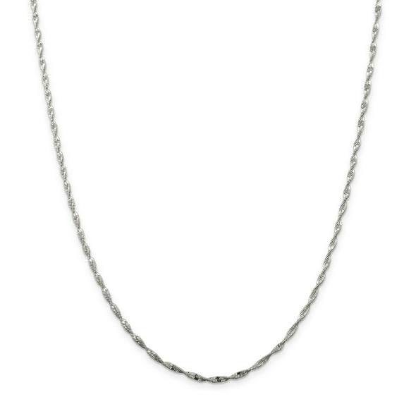 Beautiful Sterling Silver 2mm Twisted Herringbone Chain