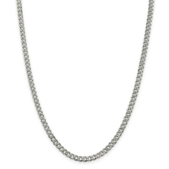 Beautiful Sterling Silver 4.5mm Pav Curb Chain