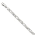 thumbnail image 1 of Beautiful Sterling Silver 5.5mm Pav Flat Figaro Chain, 1 of 1
