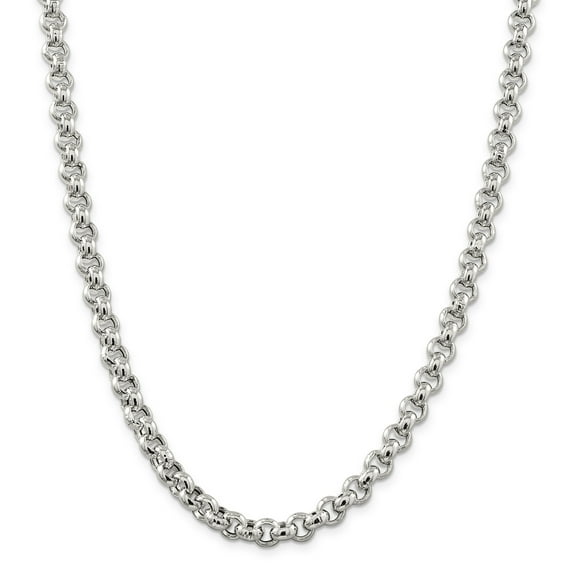 Beautiful Sterling Silver 7.75mm Rolo Chain