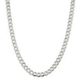 thumbnail image 1 of Beautiful Sterling Silver 8.1mm Polished Flat Curb Chain, 1 of 2