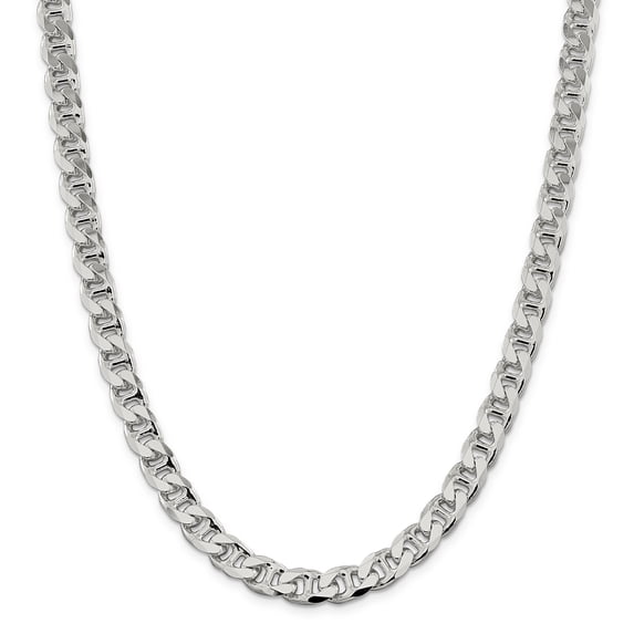 Beautiful Sterling Silver 9mm Flat Anchor Chain