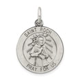 thumbnail image 1 of Beautiful Sterling Silver Antiqued Saint Roch Medal, 1 of 2