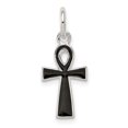 thumbnail image 1 of Beautiful Sterling Silver Black Enamel Cross Pendant, 1 of 2