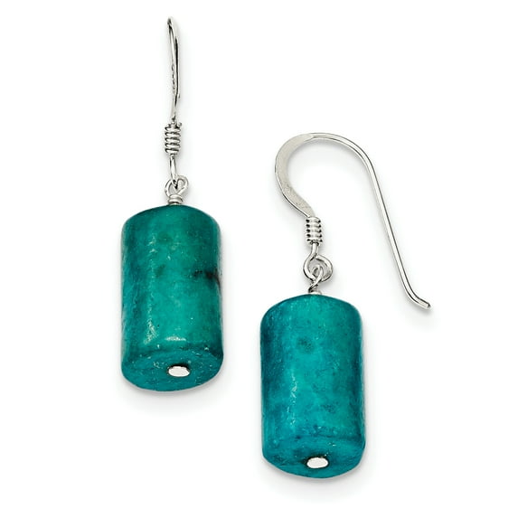 Beautiful Sterling Silver Blue Jasper Earrings