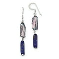 thumbnail image 1 of Beautiful Sterling Silver Blue Lapis and Grey FW Cultured Pearl Earrings, 1 of 2