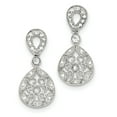 thumbnail image 1 of Beautiful Sterling Silver CZ Antique Style Earrings, 1 of 2