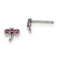 thumbnail image 1 of Beautiful Sterling Silver CZ Drangonfly Post Earrings, 1 of 1