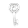 thumbnail image 1 of Beautiful Sterling Silver CZ Open Key Pendant, 1 of 1