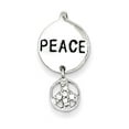 thumbnail image 1 of Beautiful Sterling Silver CZ Peace Inspiration Pendant, 1 of 2