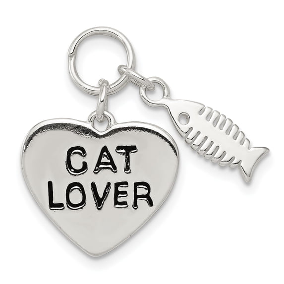 Beautiful Sterling Silver Cat Lover Pendant
