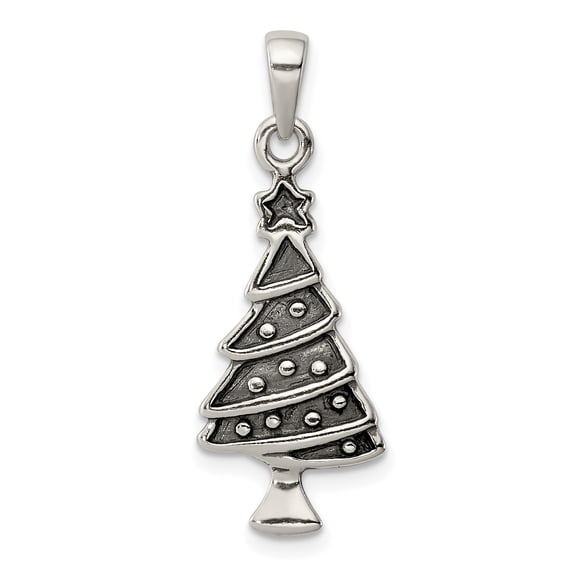 Beautiful Sterling Silver Christmas Tree Pendant
