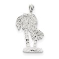 thumbnail image 1 of Beautiful Sterling Silver Diamond Cut Palm Trees Pendant Charm, 1 of 2