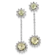 thumbnail image 1 of Beautiful Sterling Silver Diamond & Lemon Quartz Earring, 1 of 1