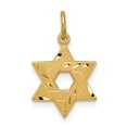thumbnail image 1 of Beautiful Sterling Silver Gold-tone Engraved Small Jewish Star Pendant, 1 of 2