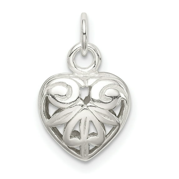Beautiful Sterling Silver Heart Charm