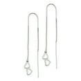thumbnail image 1 of Beautiful Sterling Silver Heart Threader Earrings, 1 of 2