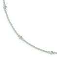 thumbnail image 1 of Beautiful Sterling Silver Polished 5-Station CZ Necklace, 1 of 2