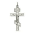 thumbnail image 1 of Beautiful Sterling Silver Polished Eastern Orthodox Cross Pendant, 1 of 1