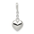 thumbnail image 1 of Beautiful Sterling Silver Polished Heart 1/2in Dangle Enhancer, 1 of 2