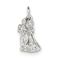 thumbnail image 1 of Beautiful Sterling Silver Polished Man & Woman Embracing Pendant, 1 of 2