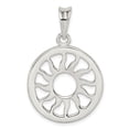 thumbnail image 1 of Beautiful Sterling Silver Polished Sun Pendant, 1 of 2