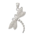 thumbnail image 1 of Beautiful Sterling Silver Polished & Textured Dragonfly Pendant, 1 of 2