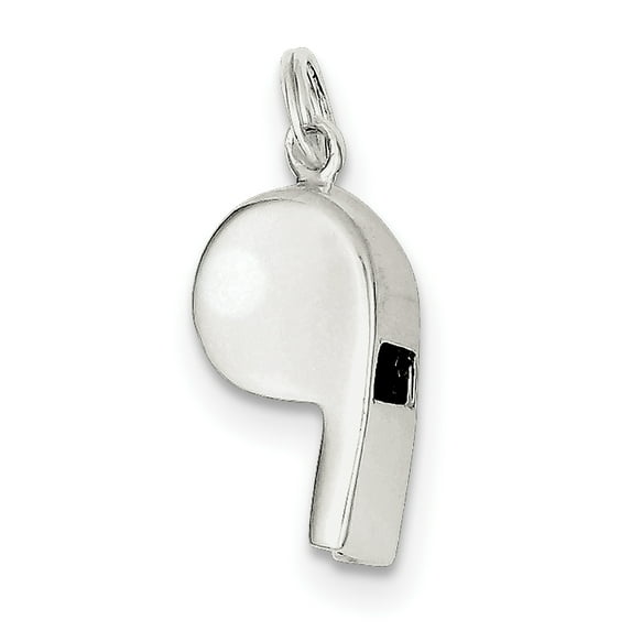Beautiful Sterling Silver Polished Whistle Charm