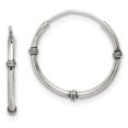 thumbnail image 1 of Beautiful Sterling Silver Polished and Antiqued Endless Hoop Earrings, 1 of 2