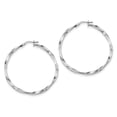 thumbnail image 1 of Beautiful Sterling Silver RH-plated Polished Twisted 2.5x40mm Hoop Earrings, 1 of 1
