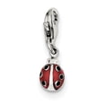 thumbnail image 1 of Beautiful Sterling Silver Red Enameled Lady bug Charm, 1 of 2