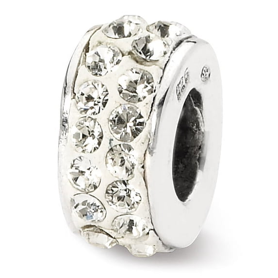 Beautiful Sterling Silver Reflections April Double Row Swarovski Crystal Bead