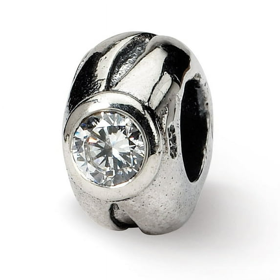 Beautiful Sterling Silver Reflections CZ Bead