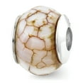 thumbnail image 1 of Beautiful Sterling Silver Reflections Cracked Agate w/Shell Stone Bead, 1 of 2