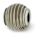 thumbnail image 1 of Beautiful Sterling Silver Reflections Grey Laser Cut Bead, 1 of 2