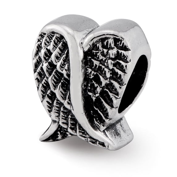 Beautiful Sterling Silver Reflections Heart Shaped Wings Bead