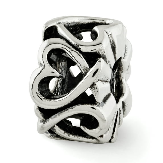 Beautiful Sterling Silver Reflections Hearts Bead