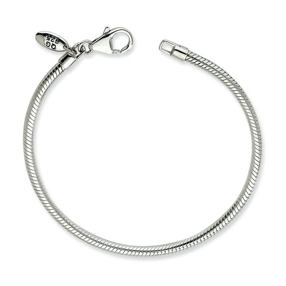 Beautiful Sterling Silver Reflections Lobster Clasp Bead Bracelet